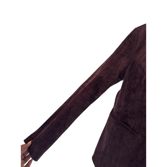 Loft Blazer Brown Corduroy Gremlin Moody Rustic Office Work Career Size 0 - Picture 6 of 11